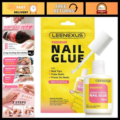 Extra Strong Nail Glue for Press-On & Acrylic Nails - Quick Dry, Long-Lasting Ho