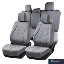 Leather Seat Covers Full Set 2016-2023 Toyota Tacoma Gray Waterproof