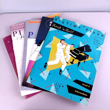 5 Vintage Piano/Keyboard Music Sheet, Educational Books for Home Decor Staging