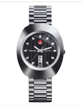 RADO Watch DIASTAR 8 AT 11 Diamonds SS Day Date Display M8160 Men's Auth Rare