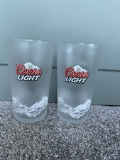 Coors Light Frosted Pint Glasses Pack of 2