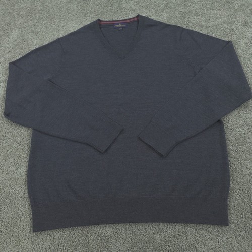 Brooks Brothers Pullover Herren Extra Large V-Ausschnitt Pullover 100% Merinowolle - Bild 2 von 11