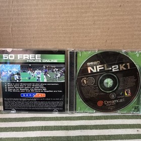 NFL 2K1 (SEGA Dreamcast, 2000) Complete with manual