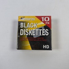 Memorex Black Diskettes Floppy Disks 10-Pack 3.5" Brand New Sealed