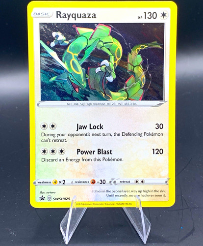 Rayquaza SWSH029 Black Star Promo Holo 130 HP Sword & Shield Promo (2020)
