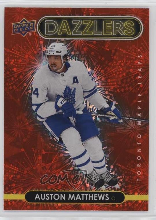 2021-22 Upper Deck Series 2 Dazzlers Red Auston Matthews #DZ-93 0r2s