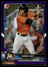 2018 Bowman Draft #BD-158 Connor Scott Purple #/250