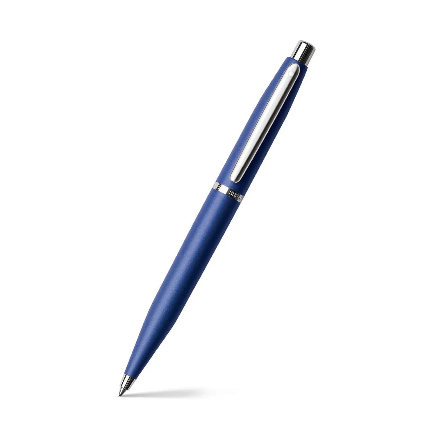 Sheaffer Ballpoint Pen Luxury Black Ink Writing Pens Box K Refill Blue Chrome