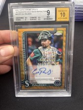 2025 Topps Chrome Update Autographs Cal Raleigh #RA-CR Gold Wave Refractor /50