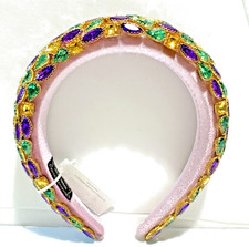 Mardi Gras Jeweled Headband Purple, Green Gold NWT