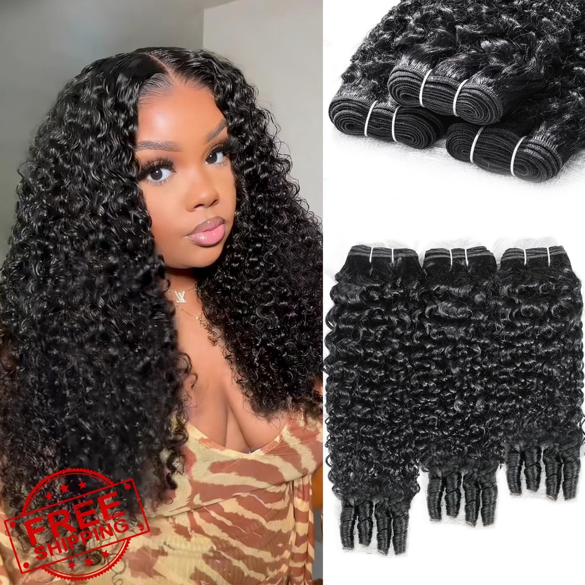 Burmese Curly Human Hair Bundles 16