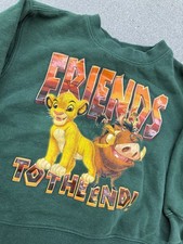 Vintage Kids Youth Unisex The Lion King Simba Graphic Crewneck Sweatshirt Sz 2/3