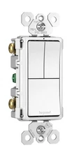 P&S Legrand Radiant® White Two Single-Pole Switches & Single Pole/3-Way Switch