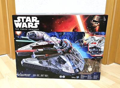 MILLENNIUM FALCON TFA Star Wars lights sounds exclusive Finn, BB-8 & Chewba MISB