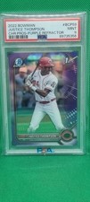 PSA 9 2022 1st Chrome Prospects #BCP-59 Justice Thompson Purple Refractor 34/250