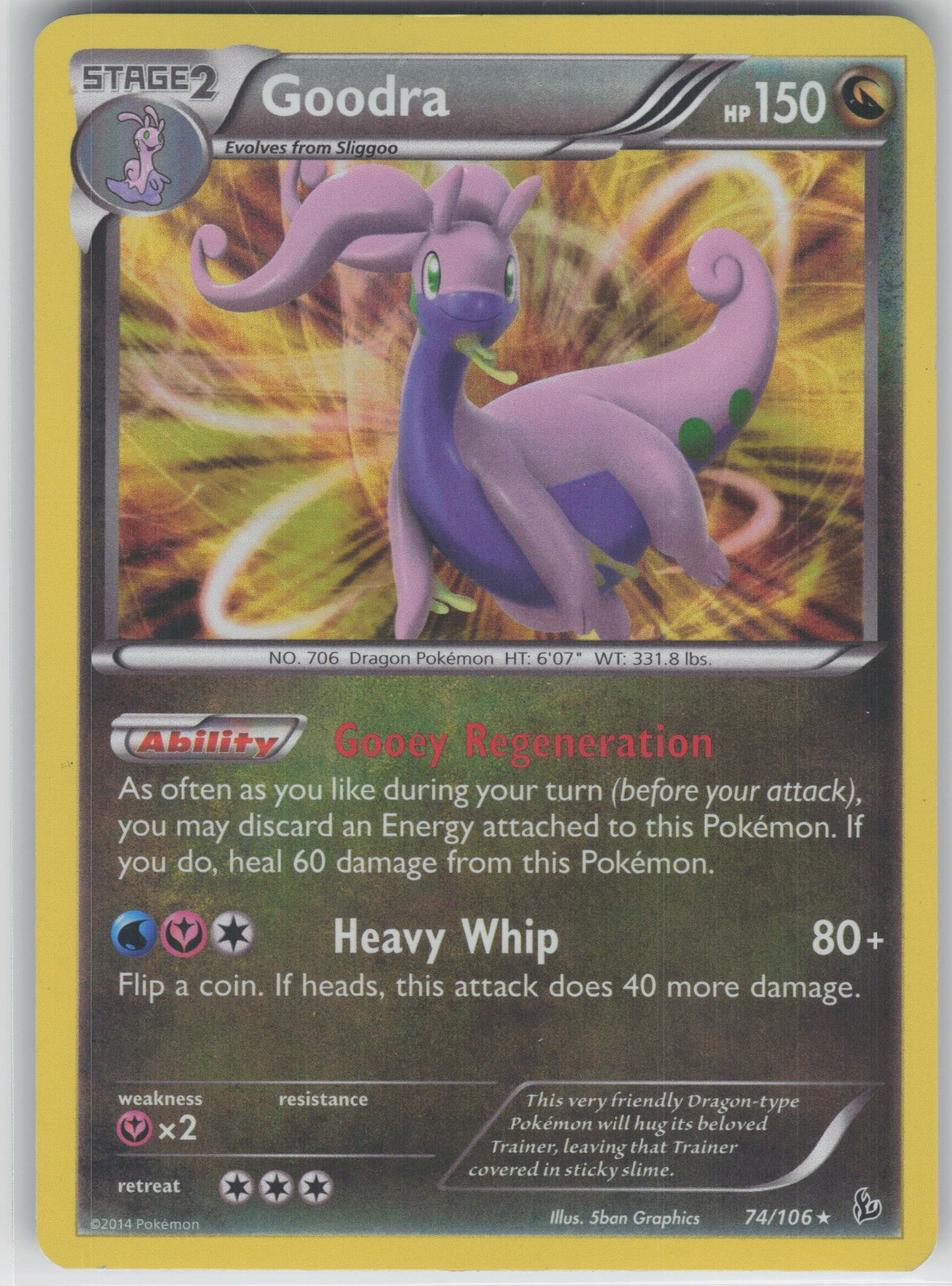 Goodra Holo Holo Rare XY - Flashfire 74/106 LP