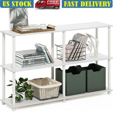 Wooden 3 Tier Open Shelves Storage Bookshelf Modern Organizer Home Office New