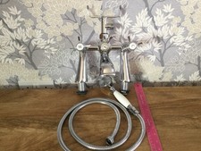 Traditional Bath mounted Filler Tap & Shower attachment Chrome