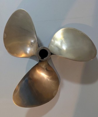 Chris Craft Equi-Poise 12'' 3 Bladed Brass Boat Propeller 3673LH Dynamic Balance