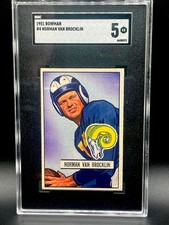 1951 Bowman - Norm Van Brocklin #4 (RC) SGC 5 sharp!