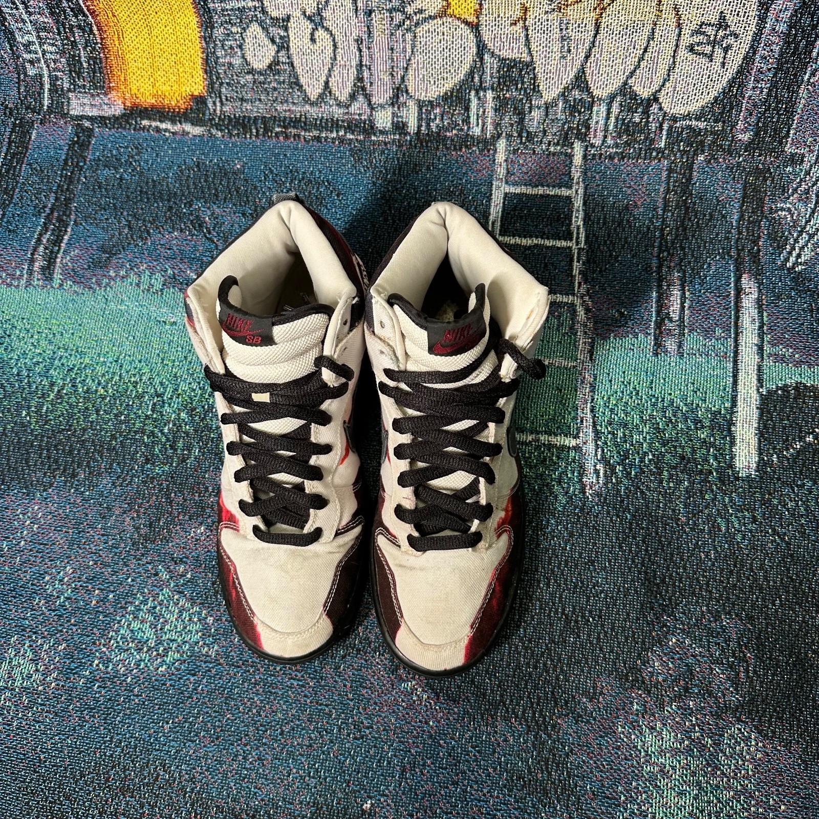 Nike SB White Melvin Dunk High RARE Heat Paris Jedi Pink Box Size 8 305050 103 image 3