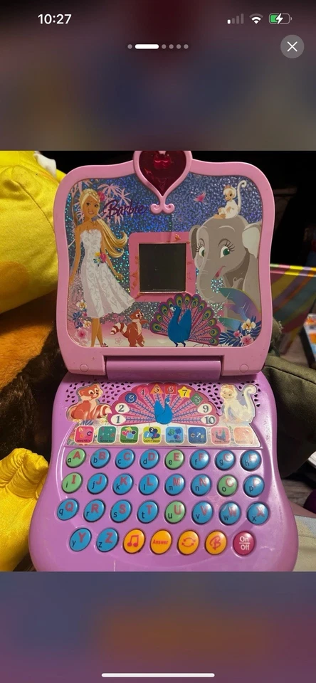 Computadora portátil Barbie Island Princess Rosella 2007 vintage Mattel ¡FUNCIONA rara! Foto 2 de 4