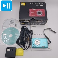 Near MINT Nikon COOLPIX S3300 16MP Digital Camera Mint Green From JAPAN