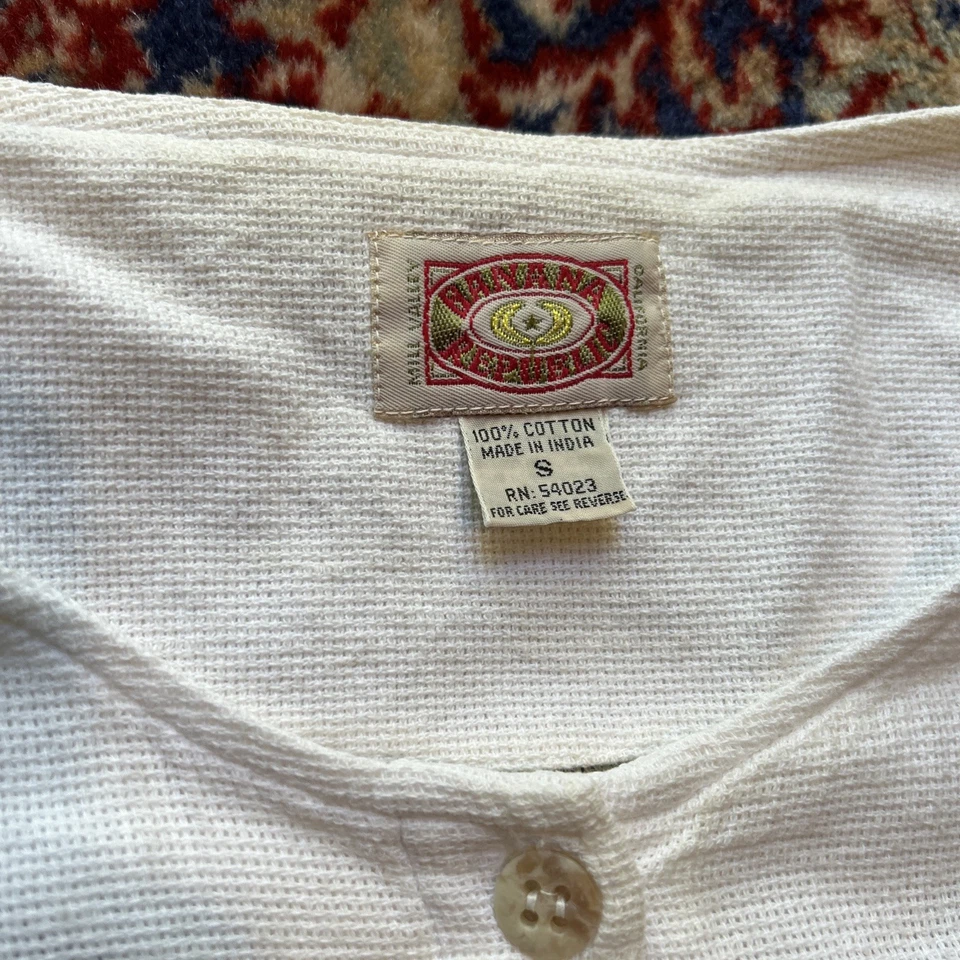 Maxi Vestido Vintage Años 80 Banana Republic Manga Corta 100% Algodón Talla Pequeña Foto 2 de 4