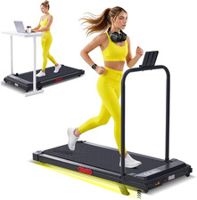 Walking Pad with Handle Bar and Incline, Treadmill for Home Small, 0.6-7.6MPH Po