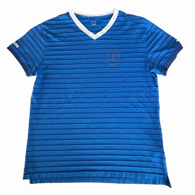 Decathlon Kipsta Italia Football Soccer Shirt Blue Striped Flag Italy Sz Large