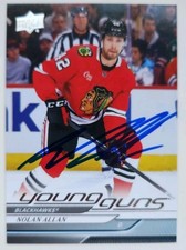 Nolan Allan Signed 2024-25 UD Young Guns Rookie Card #491 Autographed RC