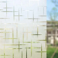 Frosted Window Film Non Adhesive Window Static Cling Film Vinyl Removable Gla...