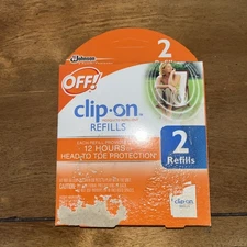 OFF! Clip-On Mosquito Repellent Box of 2 Refills For Fan 12 Hr Protection Bug