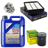 MotoröL Filter Set 5W-40 5 Liter + ÖLablassschraube FüR Mitsubishi ASX Peugeot
