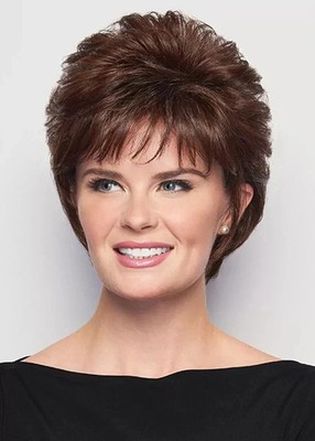 Women's Short Layered Hairstyles Voluminous Crop Straight Synthetic Wigs