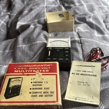 Vintage  Micronta 1000 OHMS/VOLT Multitester #22-027A Radio Shack.
