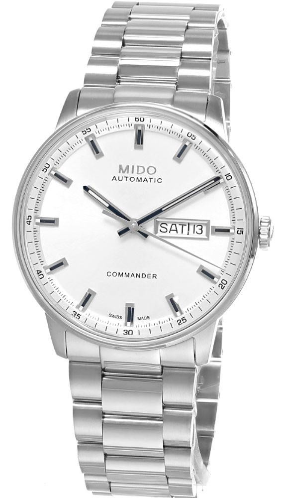 Mido Commander Datoday Auto 40mm Silver Dial SS Mens Watch M021
