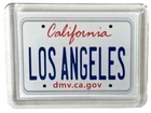 Los Angeles California License Plate Acrylic Small Fridge Magnet 2.35" X 1.75"