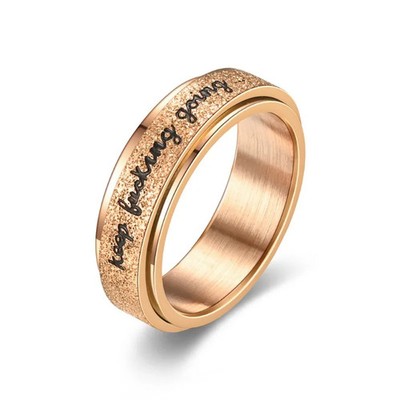 Stainless Steel Rotating Ring Adjustable Smooth Band Unisex Daily Wear Polished