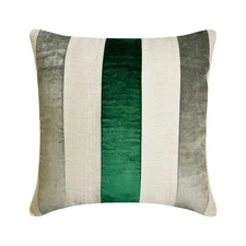 Emerald Green Throw Pillow Cover, 16"x16" velvet Cushion-Velvet Band Emerald