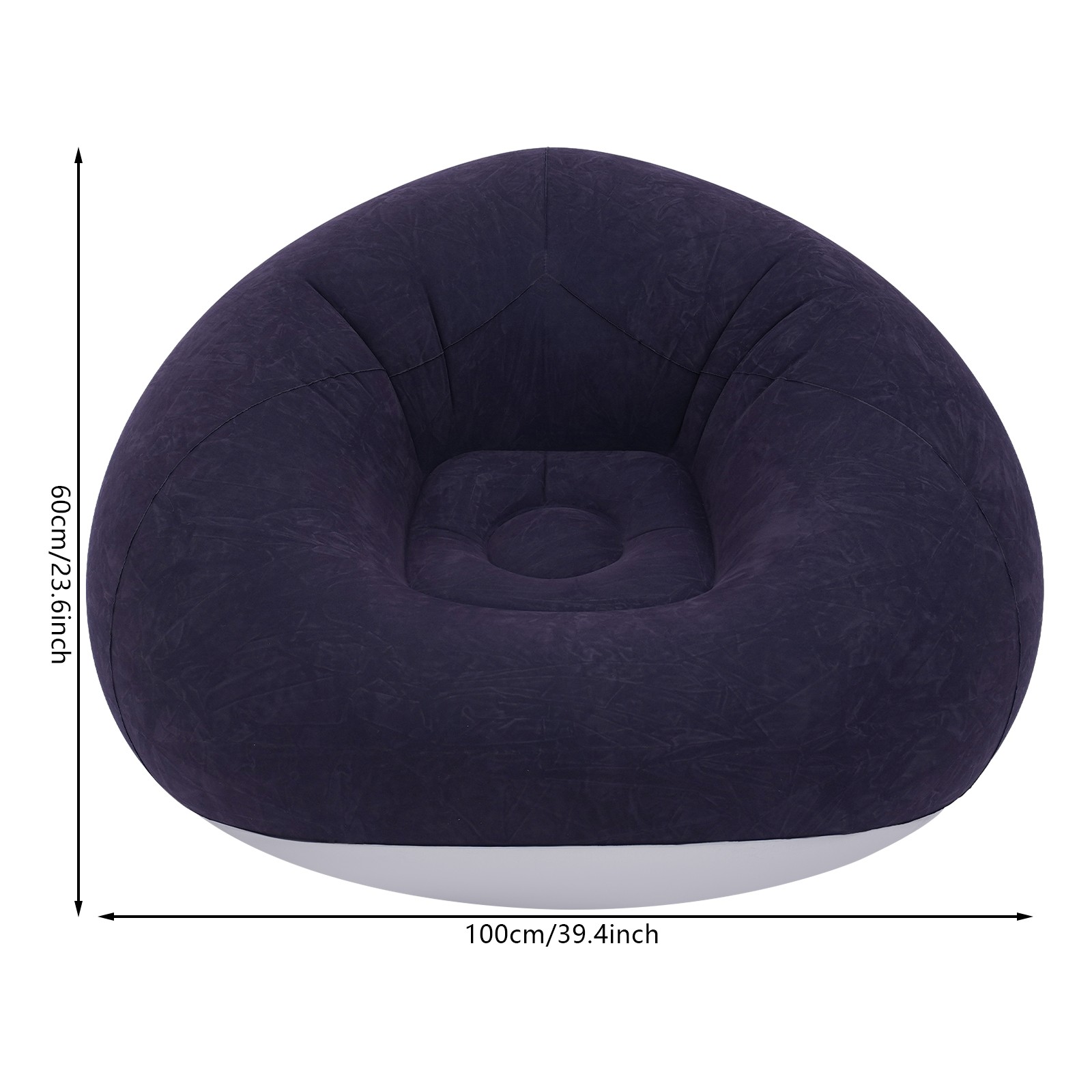 6PCS Inflatable Lazy Chair with Air Pump Blow Up Bean Bag Sofa Room Essentials thumbnail 3