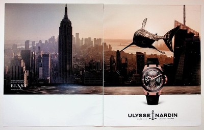 Ulysse Nardin BLAST Watch NYC Skyline Shark Magazine Ad Print 2020s