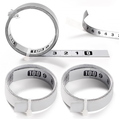 3Pcs Meter Sticker 1M Metric Ruler Steel Workbench Silver Sinis