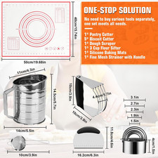 Biscuit Cutter Set,10Pcs Stainless Steel Pastry Blender Set with Pastry Cutte...