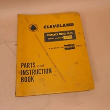 Cleveland Trencher Model JS-36 Parts Instruction Book Manual