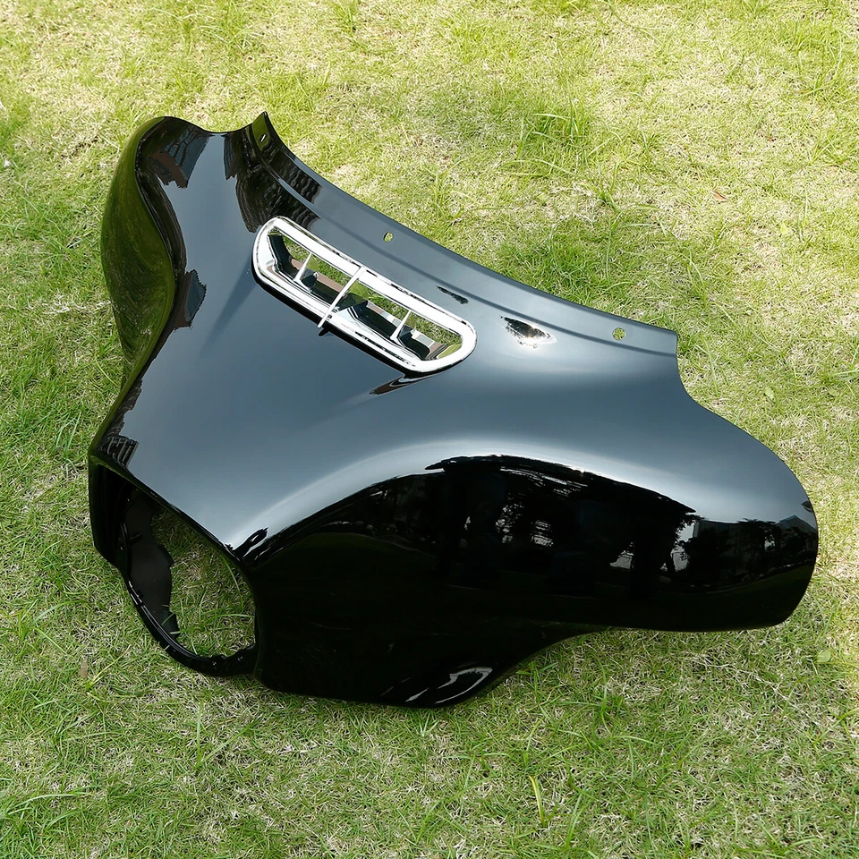 Carenagem externa frontal preta vívida Batwing compatível com Harley Electra Glide 2014-2023 - Imagem 2 de 4