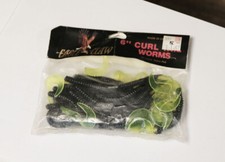 20 Eagle Claw 6" Curl Tail Worms Plastic Fishing Worms NEW OLD STOCK Made in USA