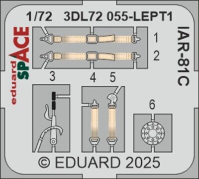 MW22 EDUARD 3DL72055 IAR-81C SPACE 1/72  3D DECAL for IBG
