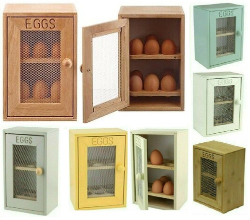 12 Egg 2 Tier Wooden Storage Kitchen Chicken Eggs Container Cupboard Cabinet New - Picture 2 of 7