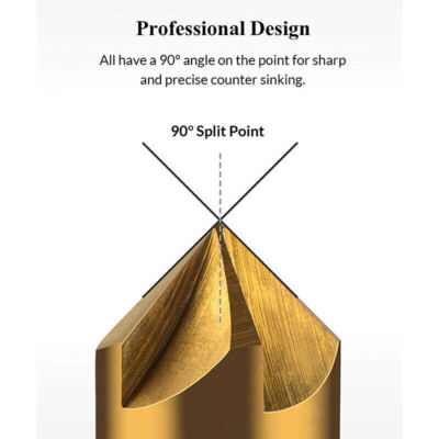 Pezzi Punte Da Trapano Svasatore Con Codolo Esagonale Da 1/4 Pollici, Set Di Punte Da Trapano Svasatore Per Legno HSS Con Chiave Piccola, Kit Di Pun | Leroy Merlin - Foto 10
